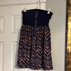 Strapless flowy dress